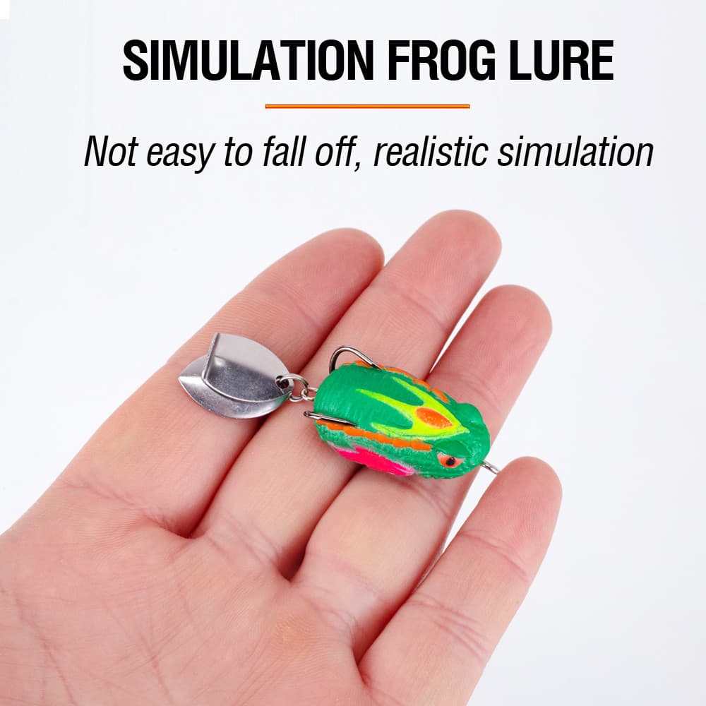 สีสัน Joker Frog Lure 3 ซม./4g เหยื่อพลาสติกอ่อน Dual Bright Sequins และตะขอคู่ประดิษฐ์ Ray กบ Lure น้ําด้านบนสําหรับ Bass Snakehead รูปที่ 2