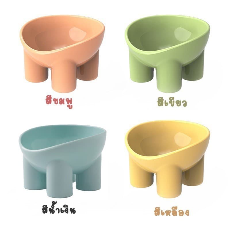 ชามอาหารสัตว์เลี้ยง แมว สุนัข ชามใส่อาหารสำหรับสัตว์เลี้ยง 15 องศา ป้องกันกระดูกสันหลังคอ CW28 รูปที่ 7