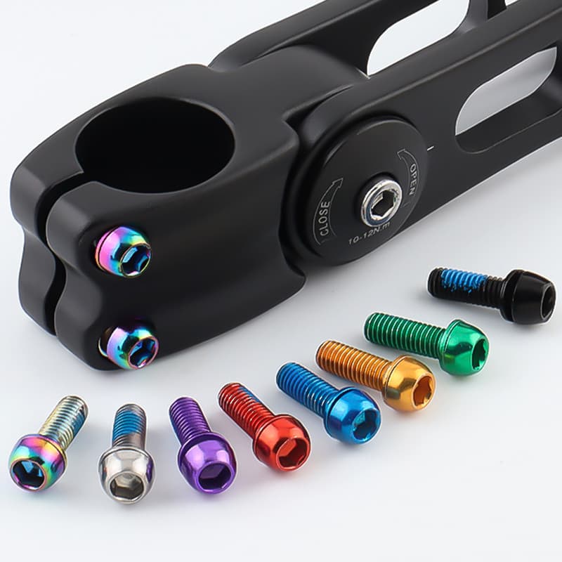 Muqzi 6 ชิ้น M6x17 มิลลิเมตรดิสก์เบรก Caliper Bolts จักรยาน Stem Bolt MTB Crank Arm สกรูเครื่องซักผ้าชิ้นส่วนจักรยาน รูปที่ 5