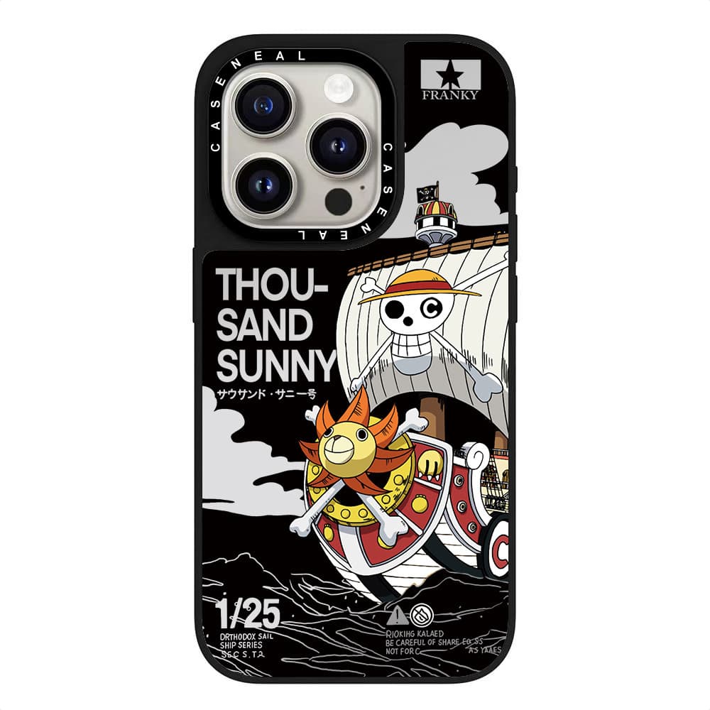 CASENEAL Graffiti อะนิเมะ One Piece กระจกเคสโทรศัพท์สําหรับ iPhone 16 Pro Max 15 Plus 14 ProMax 13 12Pro 11 โทรศัพท์กันกระแทกขอบนุ่มฮาร์ดป้องกันกรณี รูปที่ 3