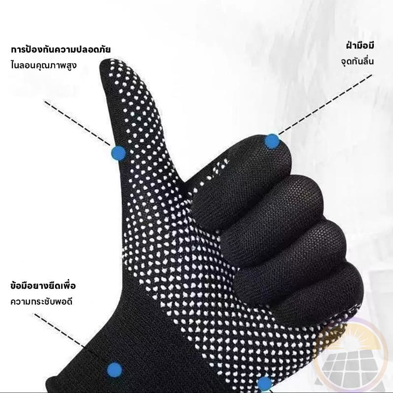 ถุงมือปุ่ม ถุงมือทำงาน สวมใส่ง่าย ถุงมือ ถุงมือตุ๊กแก ขนาดฟรีไซส์ ใส่ได้ทุกใส่สบาย ใช้ดี สะดวกสบาย รูปที่ 4