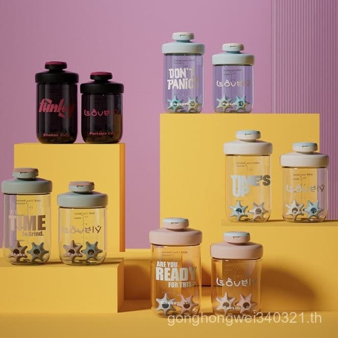 Breeze Cup for local delivery. Shaker Cup 550ml Whey Protein Shaker Cup Pattern Random 005H รูปที่ 9