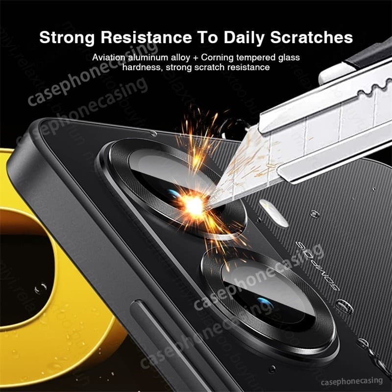 สําหรับ Redmi Turbo4 Turbo5 5G Xiaomi Poco X8 X7 Pro PocoX7 X7Pro 5G 2025 กรณี 3D กล้อง Protector ฝาครอบโค้งกระจกนิรภัย Matel แหวนกล้อง Protector รูปที่ 2