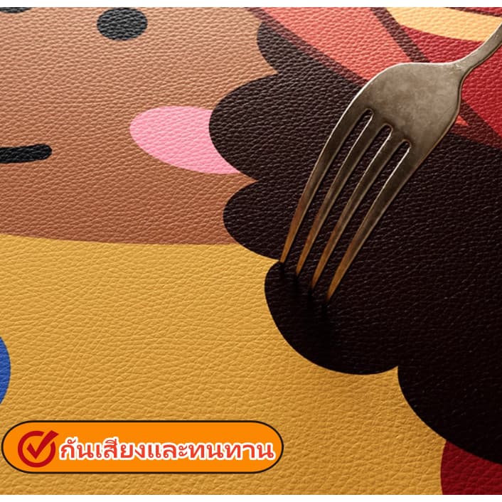 ที่รองจาน วัสดุ PU ลายแถบสีโดพามีน ขนาด 30*40 cm และ 40*50cm กันน้ำ กันลื่น ทนความร้อน ทำความสะอาดง่าย แผ่นรอง รองจาน รูปที่ 8
