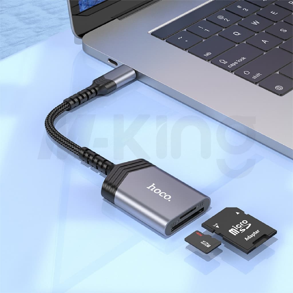 Hoco ของแท้ UA25 UA24 ตัวแปลง เครื่องอ่านเมม เครื่องอ่านการ์ดลีดเดอร์ SD/TF OTG Card Reader 2in1 รูปที่ 8