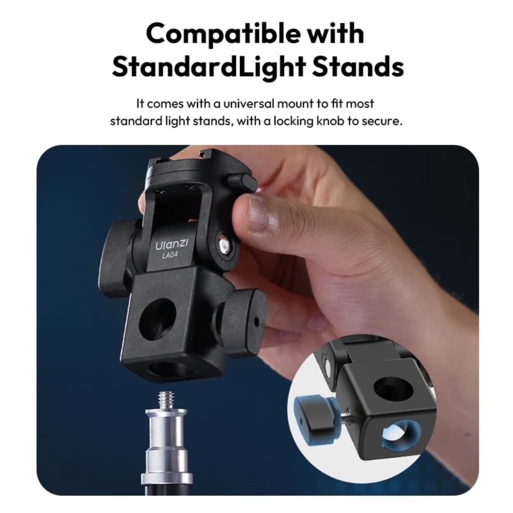 Ulanzi LA04 Light Stand Adapter อะแดปเตอร์ ต่อขาตั้งไฟ ไฟสตูดิโอ กล้อง DSLR Mirrorless แฟลช รูปที่ 7