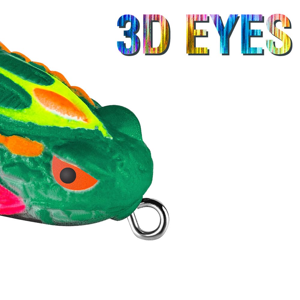 สีสัน Joker Frog Lure 3 ซม./4g เหยื่อพลาสติกอ่อน Dual Bright Sequins และตะขอคู่ประดิษฐ์ Ray กบ Lure น้ําด้านบนสําหรับ Bass Snakehead รูปที่ 4