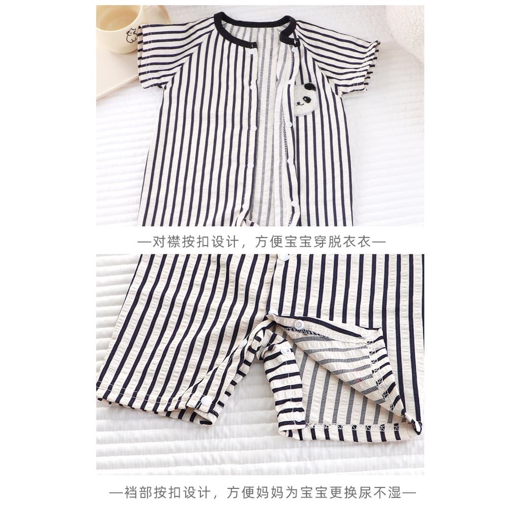 ฤดูร้อนสไตล์ใหม่เสื้อสเวตเตอร์ถักทารกแรกเกิด Romper การ์ตูน Folio Jumpsuit คอกลม Romper รูปที่ 9