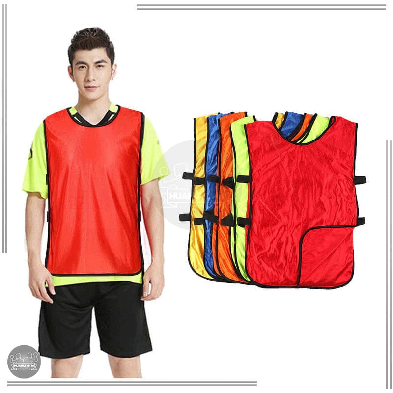 เสื้อกั๊กฟุตบอล เสื้อแบบเปิดข้าง Training Vest ผ้าโพลีเอสเตอร์ เบา นุ่ม ระบายอากาศได้ดี ใส่ออกกำลังกาย ซ้อมกีฬา รูปที่ 8