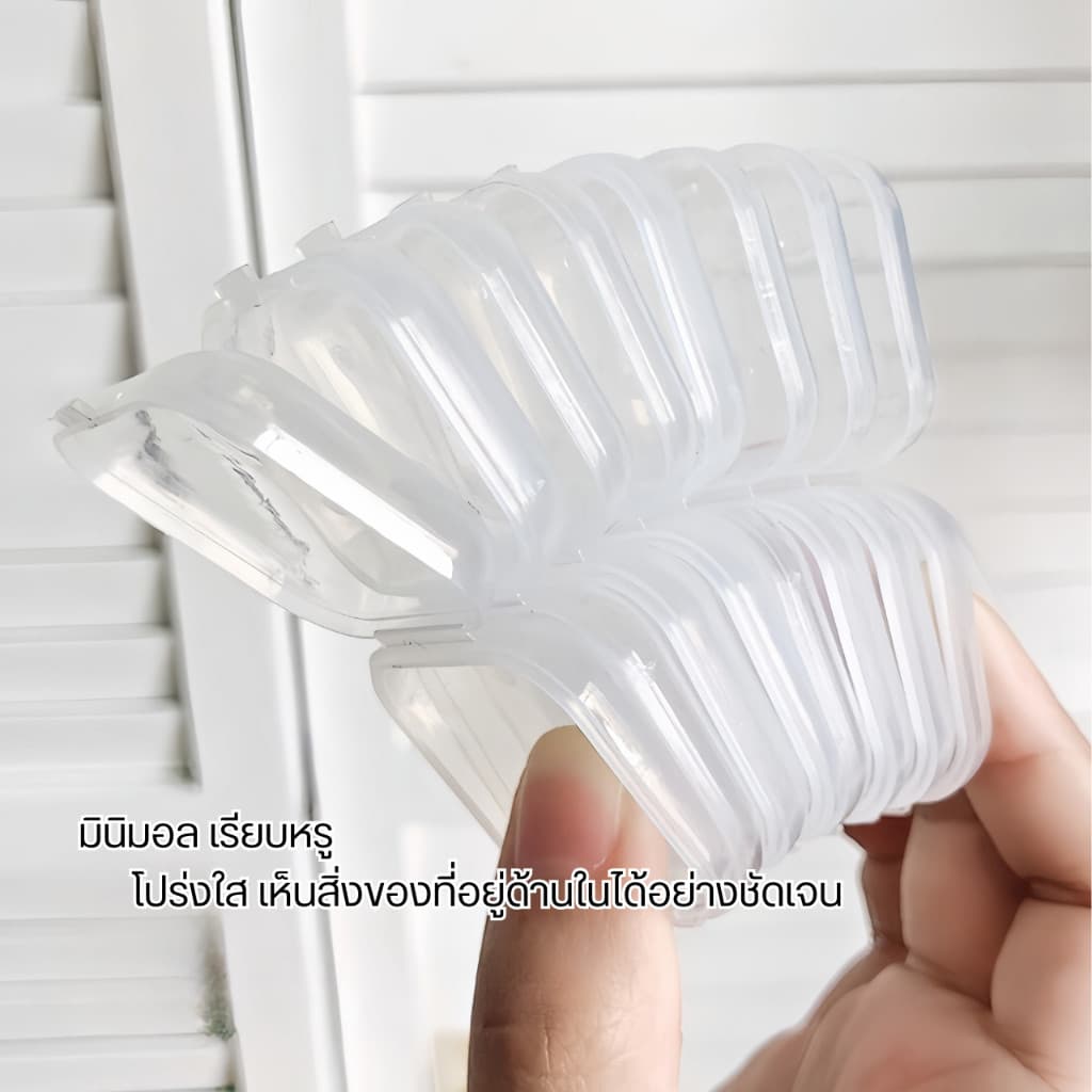 กล่องเก็บเครื่องประดับ กล่องเก็บของ กล่องพลาสติกใสขนาดเล็ก จิ๋ว แหวน สร้อยคอ ต่างหู DIY รูปที่ 9