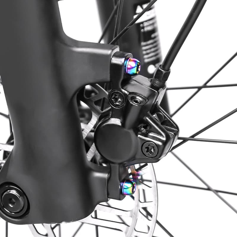 Muqzi 6 ชิ้น M6x17 มิลลิเมตรดิสก์เบรก Caliper Bolts จักรยาน Stem Bolt MTB Crank Arm สกรูเครื่องซักผ้าชิ้นส่วนจักรยาน รูปที่ 3
