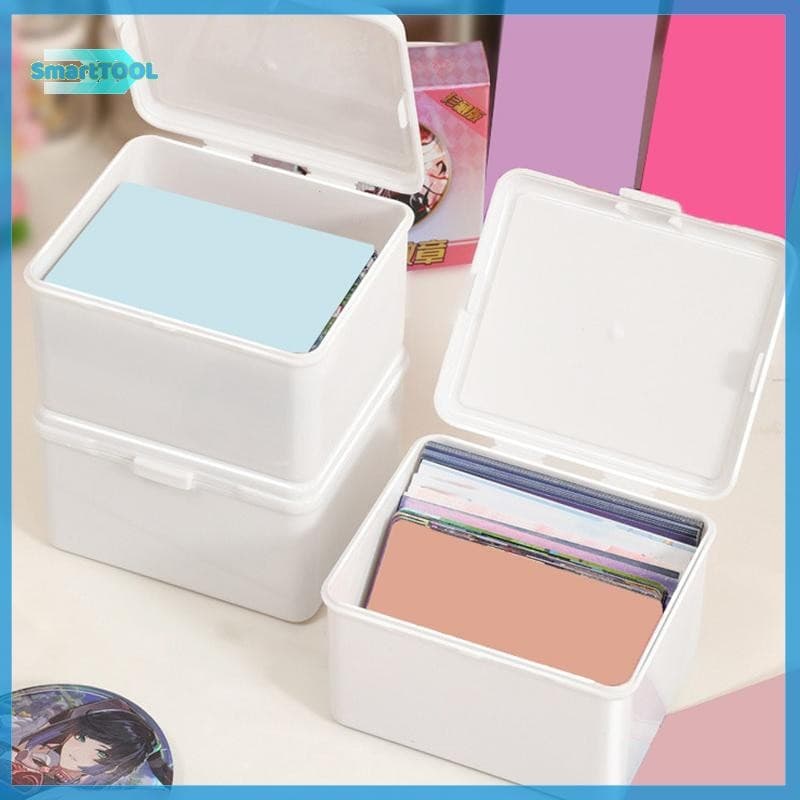 UTZN> กล่องเก็บของโปร่งใสเกาหลีการ์ด Photocard กล่องเก็บของ Photo Card Organizer Classification Flip Box ใหม่ รูปที่ 2
