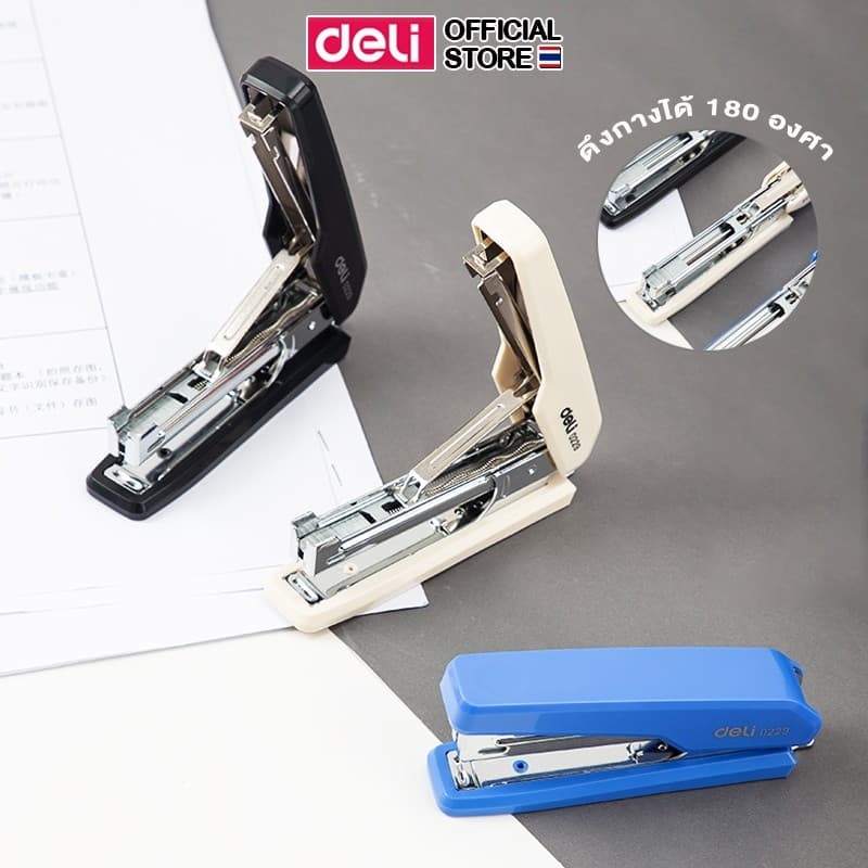 เครื่องเย็บกระดาษ Deli เบอร์ 10 ขนาดเล็ก น้ำหนักเบา ใช้งานสะดวก สำหรับสำนักงานและโรงเรียน Stapler รูปที่ 3