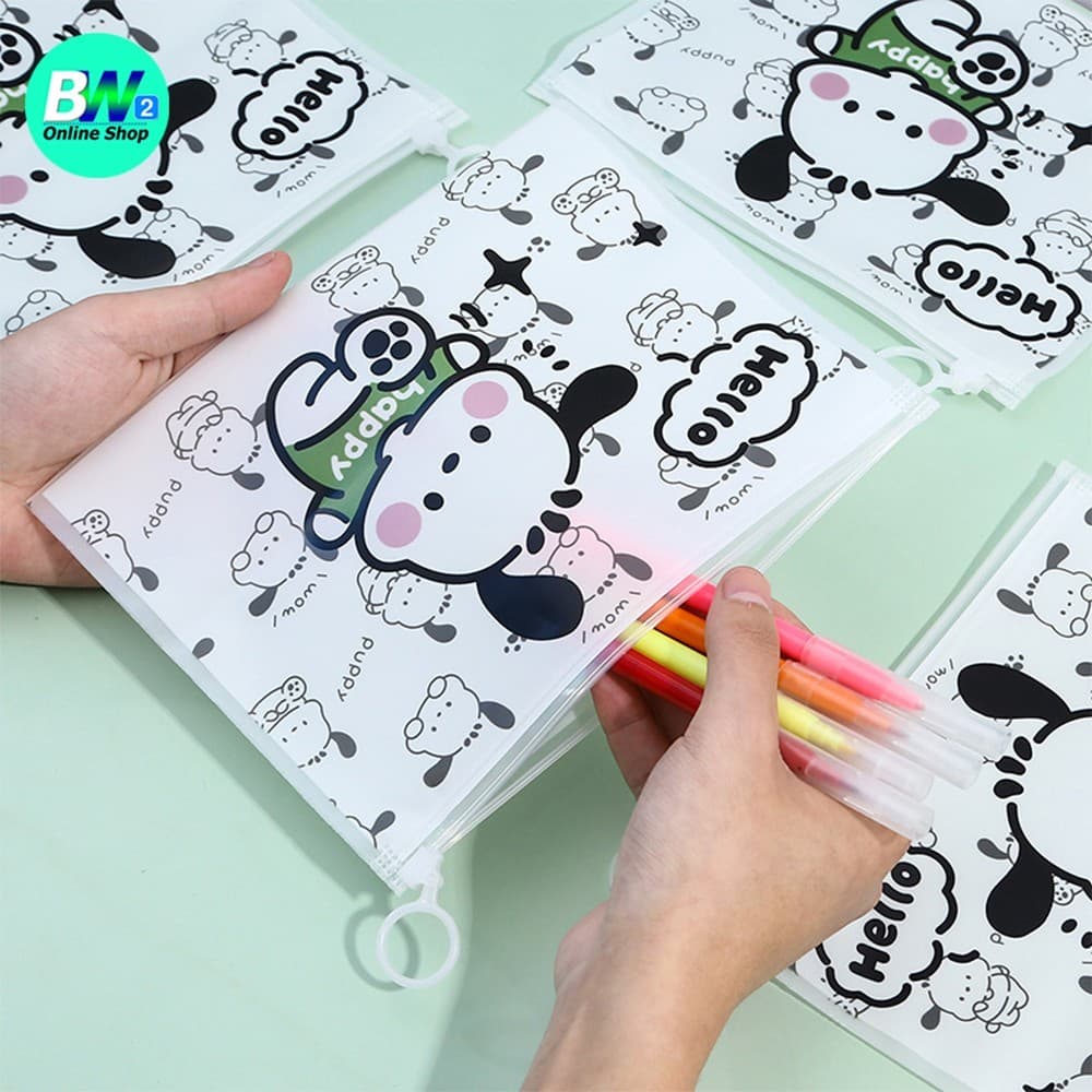 กระเป๋าซิปรูด ซองเครื่องเขียน กระเป๋าดินสอ ขนาด 17x21 cm รูปที่ 7