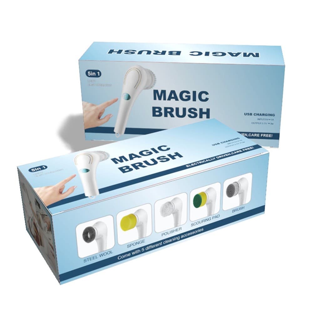 Magic Brusg แปรงทําความสะอาดไฟฟ้า อเนกประสงค์ ชาร์จ usb เครื่องมือทําความสะอาดห้องครัว อ่างล้างจาน แปรงอาบน้ํา รูปที่ 9