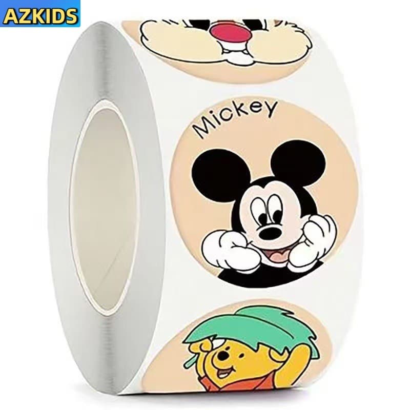 Disney Mickey Minnie Roll Stickers สติ๊กเกอร์ตกแต่งคู่มือเด็ก สติ๊กเกอร์ปิดผนึกรางวัล รูปที่ 3