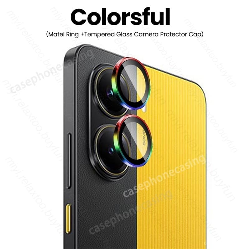 สําหรับ Redmi Turbo4 Turbo5 5G Xiaomi Poco X8 X7 Pro PocoX7 X7Pro 5G 2025 กรณี 3D กล้อง Protector ฝาครอบโค้งกระจกนิรภัย Matel แหวนกล้อง Protector รูปที่ 8