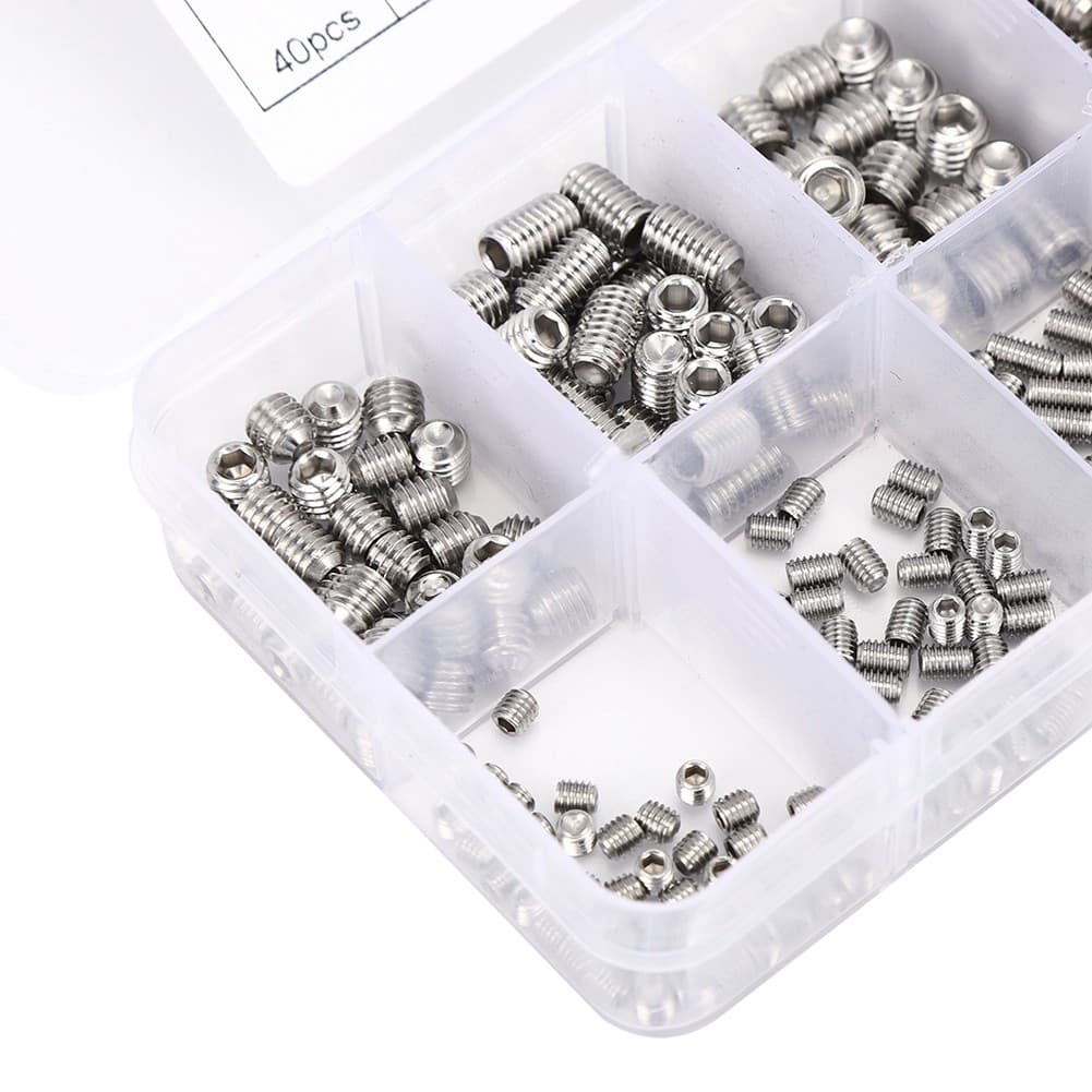 300 ชิ้นชุดชุด M3/M4 M5 M6 M8 Hex Socket Grub สกรู รูปที่ 9