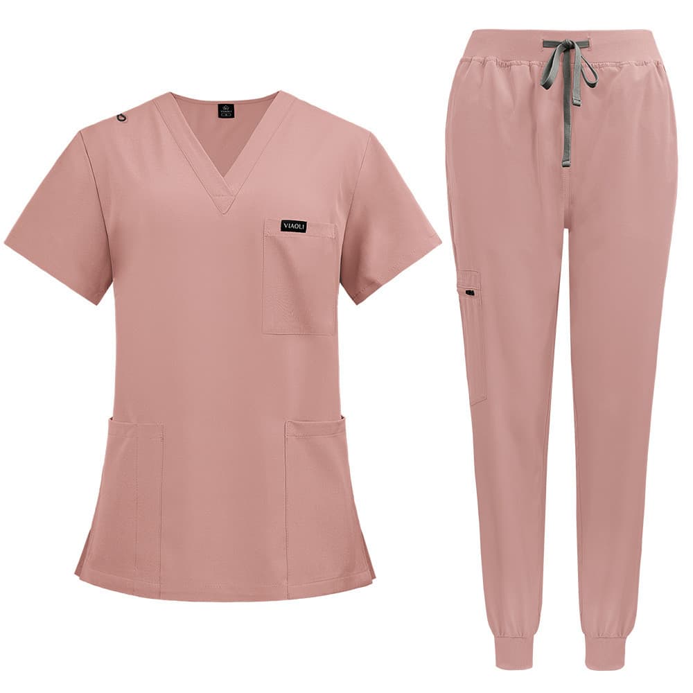 Niaahinn เสื้อ + กางเกงNew Scrub ชุดแฟชั่น Unisex ผู้ชายและผู้หญิง Quick-Drying พยาบาลหมอสัตว์เลี้ยงโรงพยาบาลเสื้อผ้าทํางาน รูปที่ 9
