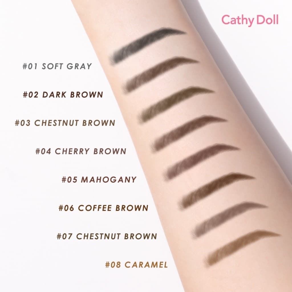 Cathy Doll Skinny Brow Pencil ดินสอเขียนคิ้ว คิ้วฟุ้งสวย สีละมุน กันน้ำ ติดทน มีหลายเฉดให้เลือก รูปที่ 8