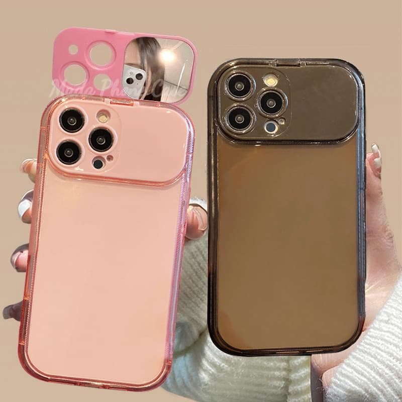 เคสมือถือDIYกระจกแต่งหน้า พับเก็บได้ กรณีน่ารัก case for iPhone 16ProMax 15PLUS/14/13/12 Pro /11 /XS Max/XR/X|8/7 Plus รูปที่ 4
