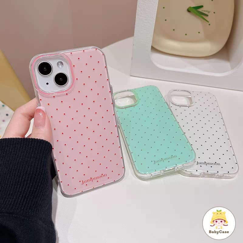 เคสไอโฟน 16 13 สำหรับ iPhone 17 11 15 16 13 14 12 Pro Max 15Plus 16Plus 14Plus ความสดใหม่สีสันสดใสจุดเล็ก ๆ รูปที่ 6