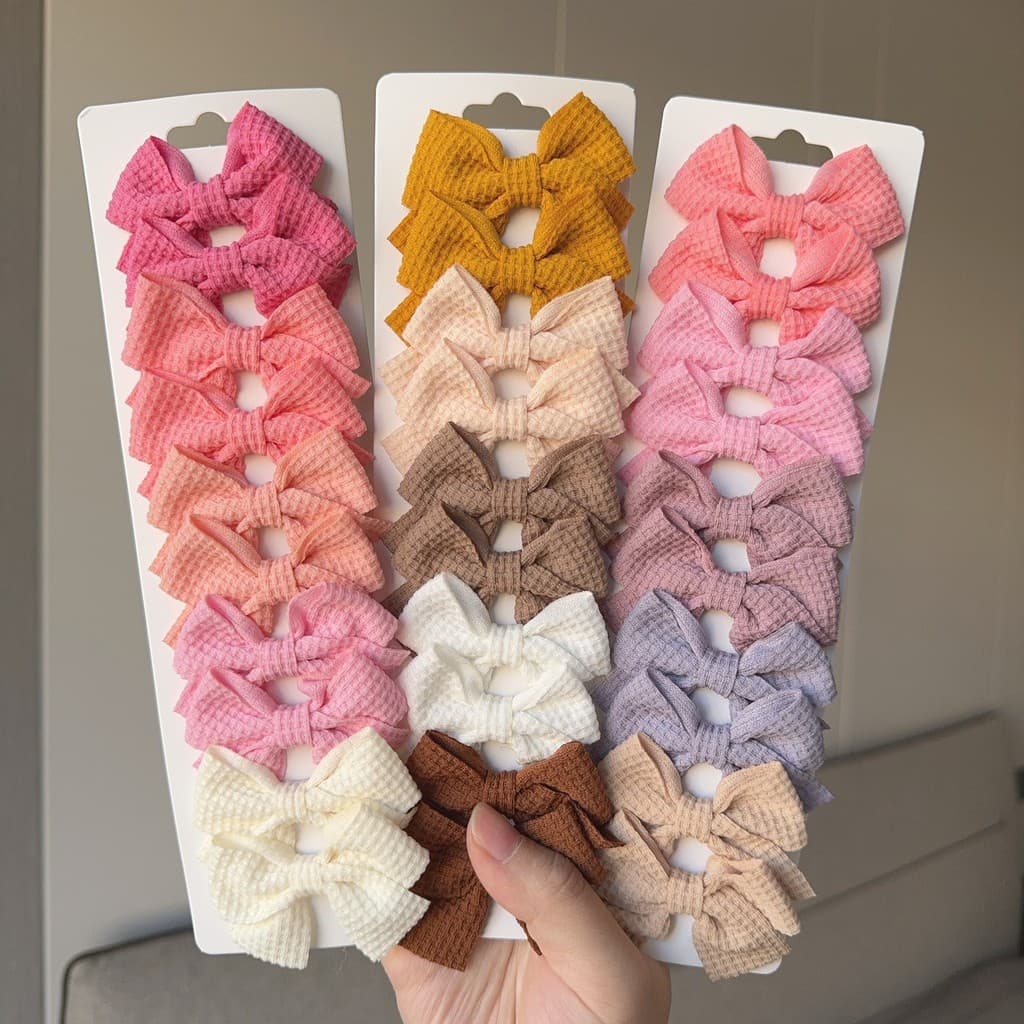10ชิ้น/เซ็ต สีโบว์กิ๊บเด็กเจ้าหญิงกิ๊บสาวน่ารักผมหางม้าคลิปเด็กเครื่องประดับผม รูปที่ 1