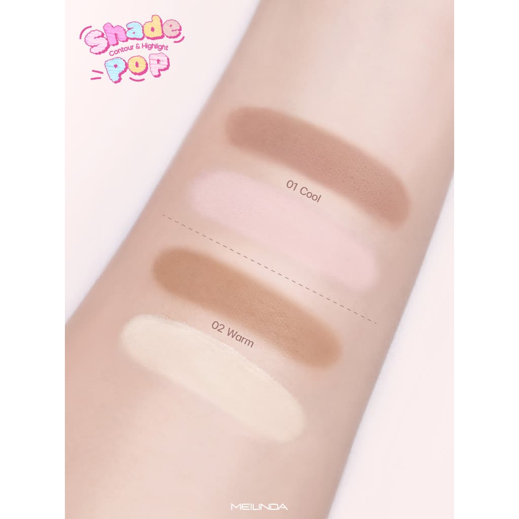 คอนทัวร์ & ไฮไลท์ เนื้อแมทท์ Meilinda Shade Pop Contour & Highlight รูปที่ 3