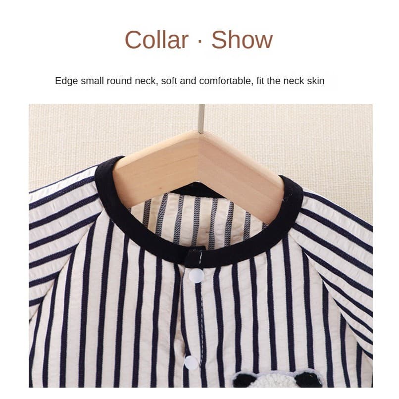 ฤดูร้อนสไตล์ใหม่เสื้อสเวตเตอร์ถักทารกแรกเกิด Romper การ์ตูน Folio Jumpsuit คอกลม Romper รูปที่ 7