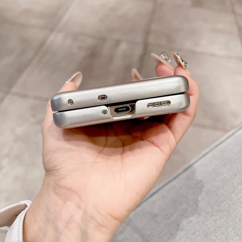 หรูหราบางเฉียบสีเมทัลลิคเคสโทรศัพท์สําหรับ ต่อต้าน ค้นหา N3 พลิก N2 พลิกแม่เหล็กชาร์จไร้สายเคลือบป้องกันลายนิ้วมือปกฮาร์ดพีซีเชลล์ รูปที่ 5