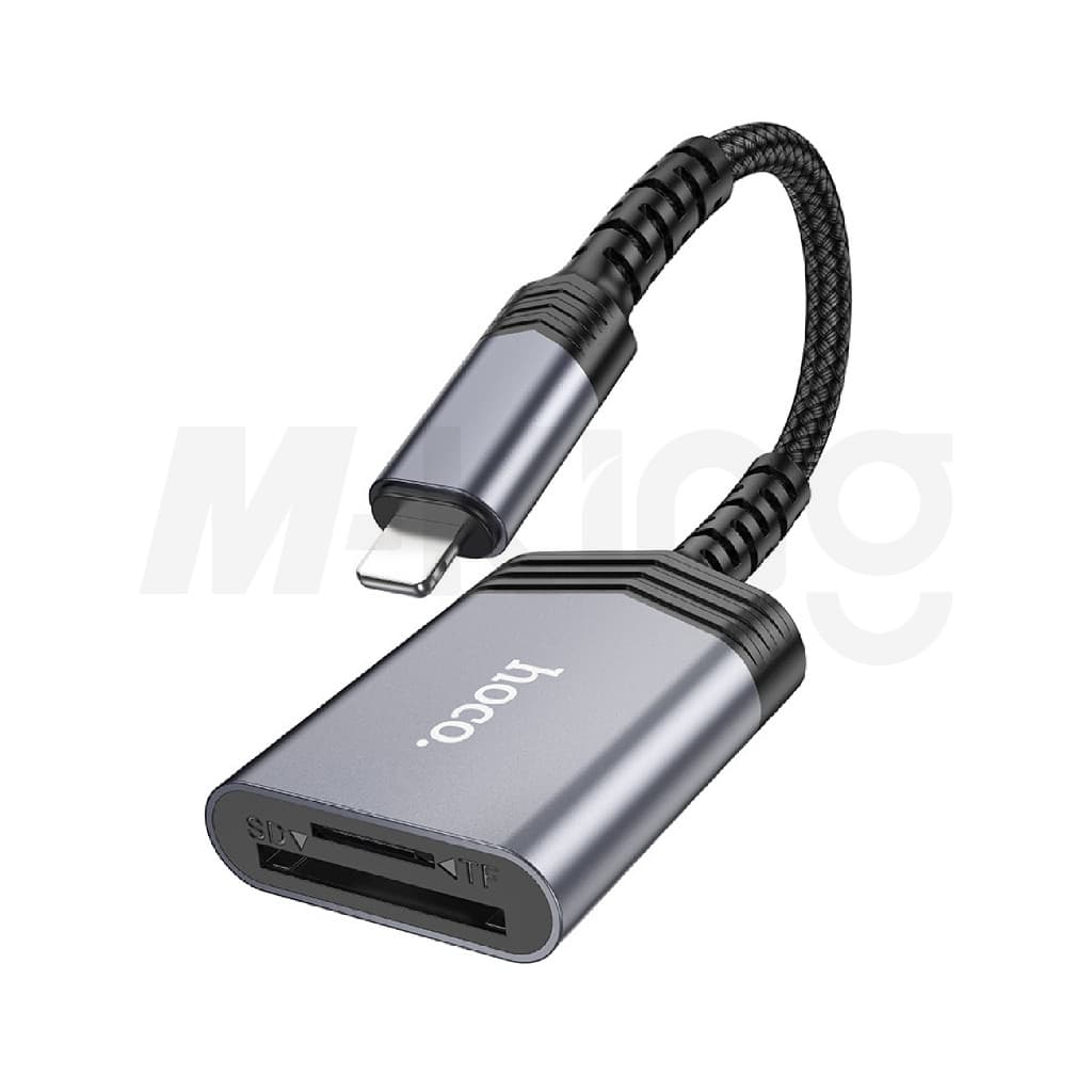 Hoco ของแท้ UA25 UA24 ตัวแปลง เครื่องอ่านเมม เครื่องอ่านการ์ดลีดเดอร์ SD/TF OTG Card Reader 2in1 รูปที่ 3