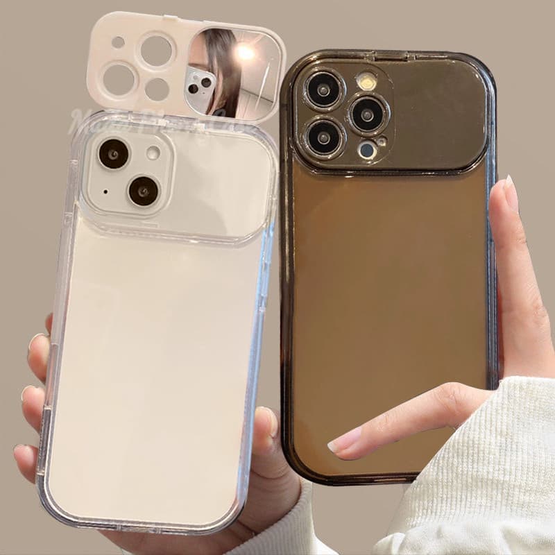 เคสมือถือDIYกระจกแต่งหน้า พับเก็บได้ กรณีน่ารัก case for iPhone 16ProMax 15PLUS/14/13/12 Pro /11 /XS Max/XR/X|8/7 Plus รูปที่ 2