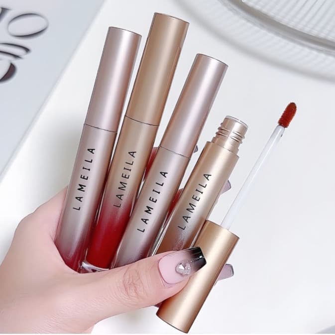 V-shop :ลิปสติก-มี 6 สี ลิปทินท์ไม่ติดแมส เนื้อแมตต์ เนื้อแมตต์กํามะหยี่ ลิปลิปเนื้อเวลเวท มีหลายสีให้เลือก "C612" รูปที่ 6