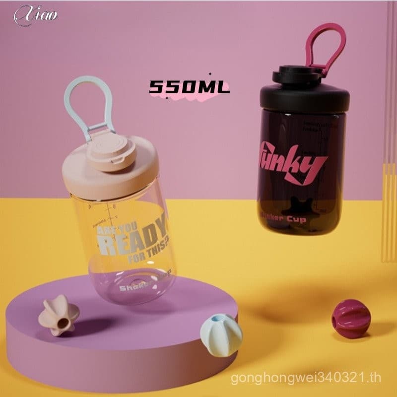 Breeze Cup for local delivery. Shaker Cup 550ml Whey Protein Shaker Cup Pattern Random 005H รูปที่ 1