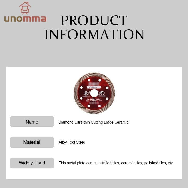 แผ่นตัด ใบตัดกระเบื้อง 2 in1 ใบตัดกระเบื้อง/ใบตัดเพชร/ใบตัดแกรนิตโต้ unomma รูปที่ 9