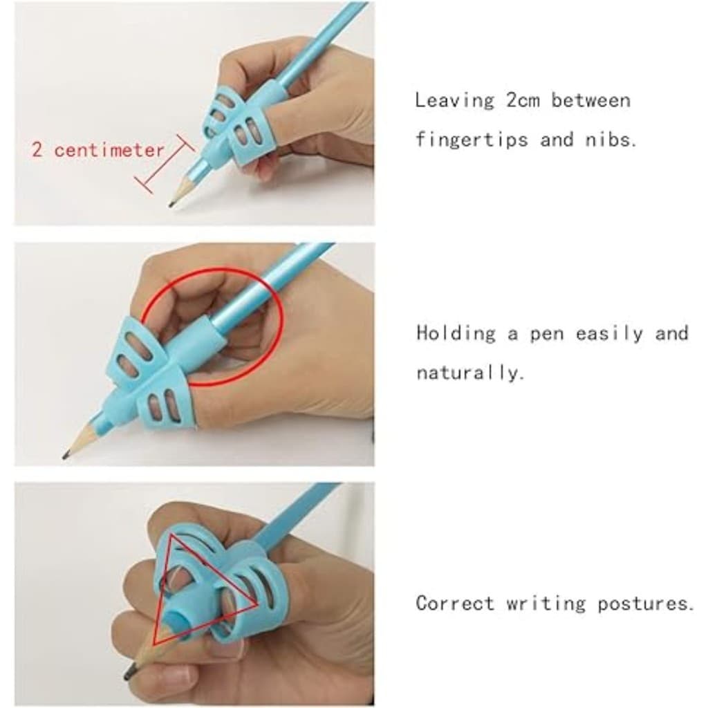 3PCS ที่จับดินสอสำหรับเด็ก ที่จับดินสอสำหรับเขียนลายมือ การแก้ไขท่าทาง อุปกรณ์ช่วยสอนสำหรับเด็กก่อนวัยเรียน รูปที่ 9