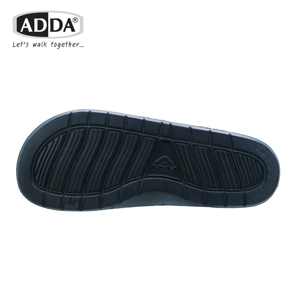 ADDA 55R01 แท้! รองเท้าแตะชาย แบบสวม แถบ 5 ขีด พื้นเย็บสำเร็จ ทนทาน กาวไม่หลุด ! รูปที่ 8