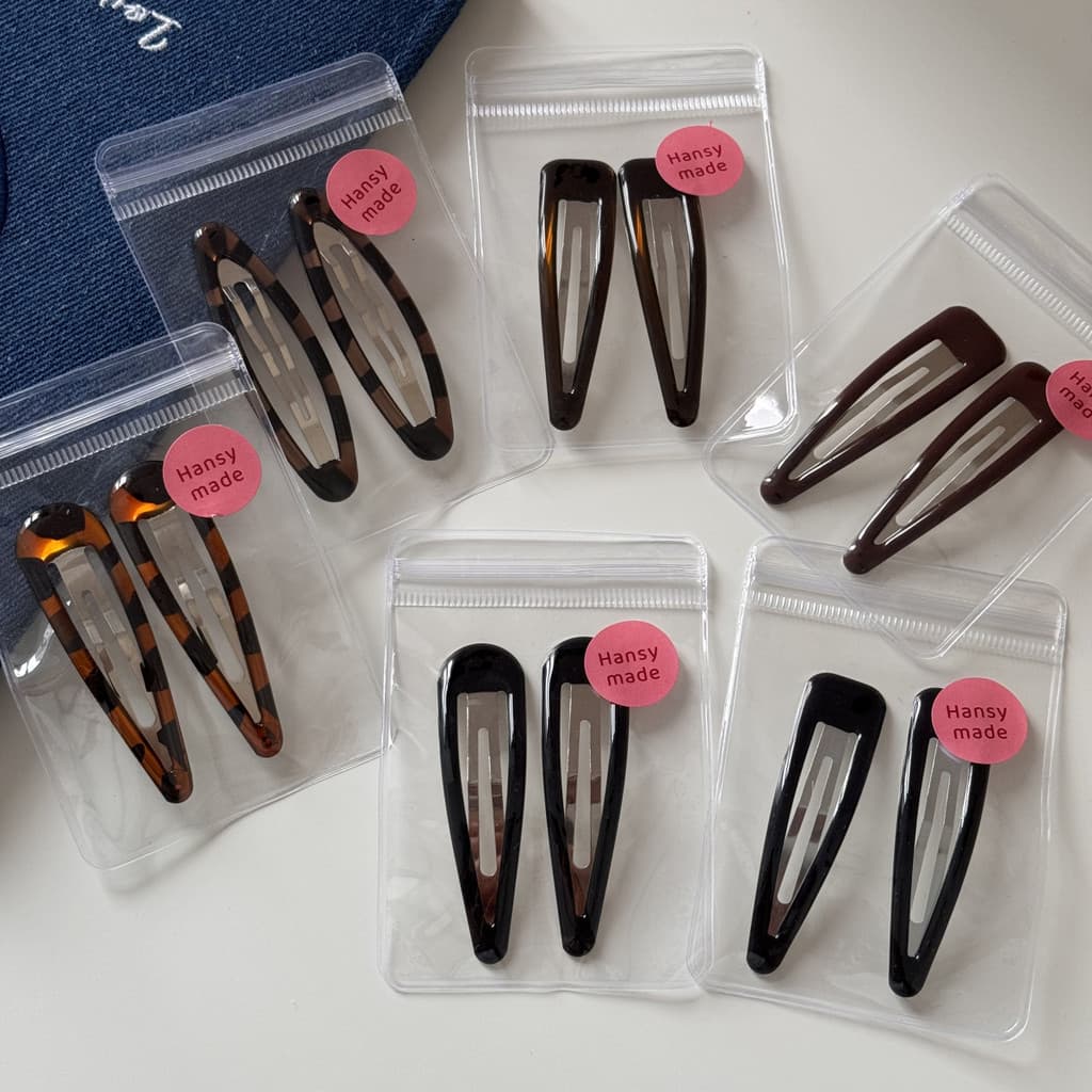 Mouga/2pcs แฟชั่น Classy เสือดาวพิมพ์ Oil Drop Water Drop BB คลิป Bangs คลิปใหม่น่ารักสำหรับสาวรูปไข่ รูปที่ 2