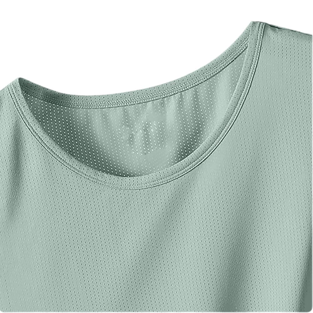 เสื้อกล้ามผู้ชายสำหรับกรีฑาและฟิตเนส แขนกุดแห้งเร็ว รูปที่ 3