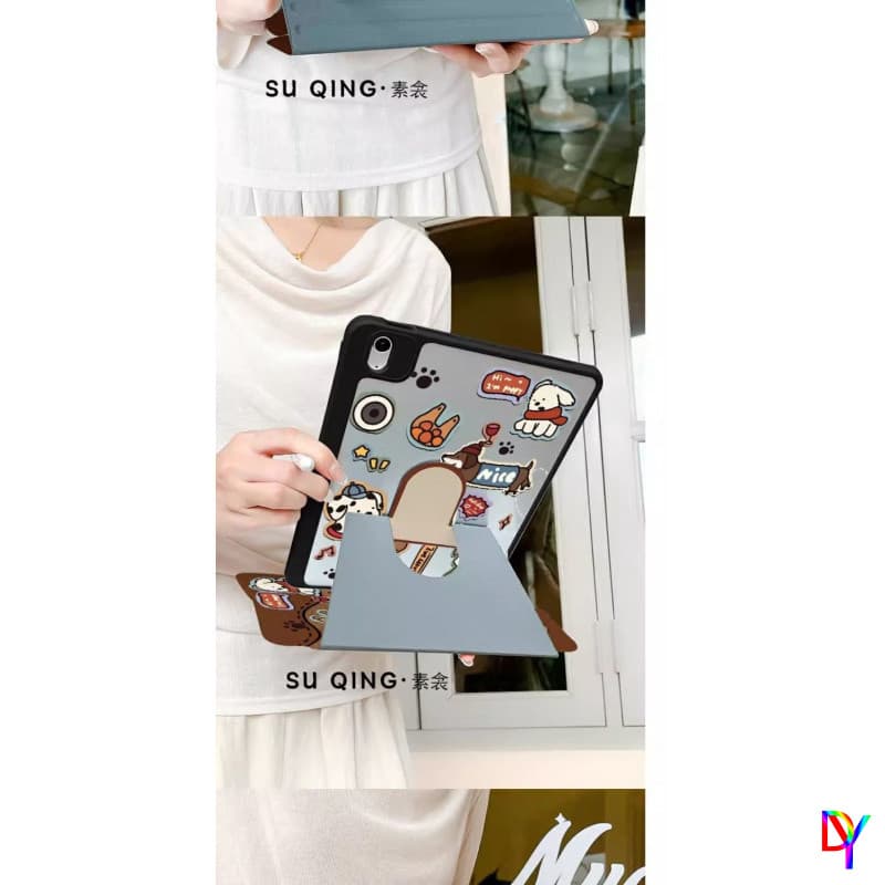 เคส iPad หมุนได้ 360 องศาสําหรับ iPad11 2025 Pro11 air6/5/4 10.9 10.5 10th 2022 gen7gen8gen9 10.2 นิ้ว Mini6/7 น่ารัก Kapibala ฝาครอบป้องกันพร้อมช่องเสียบปากกา รูปที่ 9