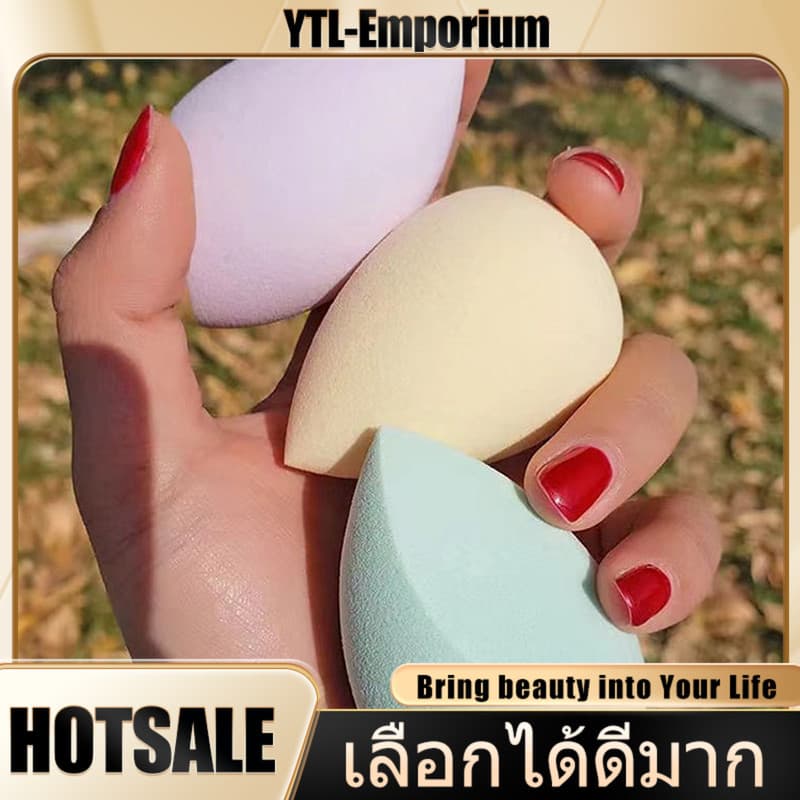 EMP ฟองน้ําแต่งหน้า รูปหยดน้ํา แห้งและเปียก ฟองน้ําแต่งหน้า / เบาะลม แป้งผสมรองพื้น / อุปกรณ์แต่งหน้า สําหรับผู้หญิง รูปที่ 1