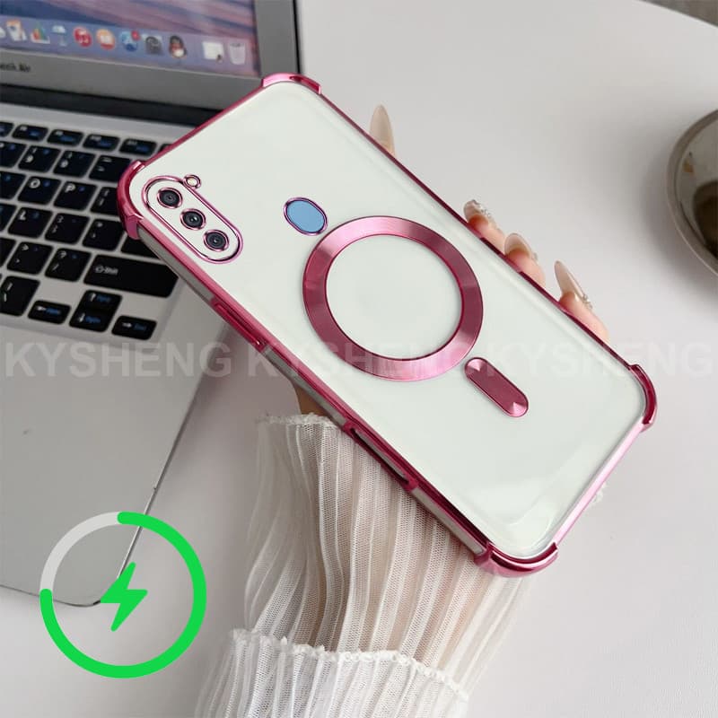 เคสสําหรับ Samsung A11 M11 เคสโทรศัพท์ TPU ชาร์จแม่เหล็กสี่มุมป้องกันการตกนิ่มโปร่งใส WBQ รูปที่ 6