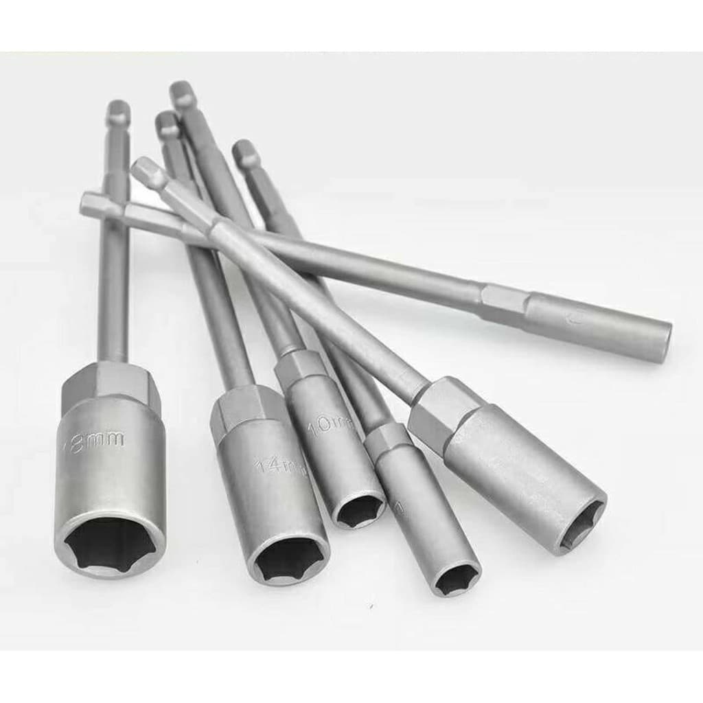 8-14 มม.ยาวไฟฟ้าเจาะ SOCKET HEAD Bolt NUT DRIVER Bit Impact เจาะ Bits อะแดปเตอร์ซ็อกเก็ตประแจ EXTENSION Bar 150 มม. รูปที่ 3