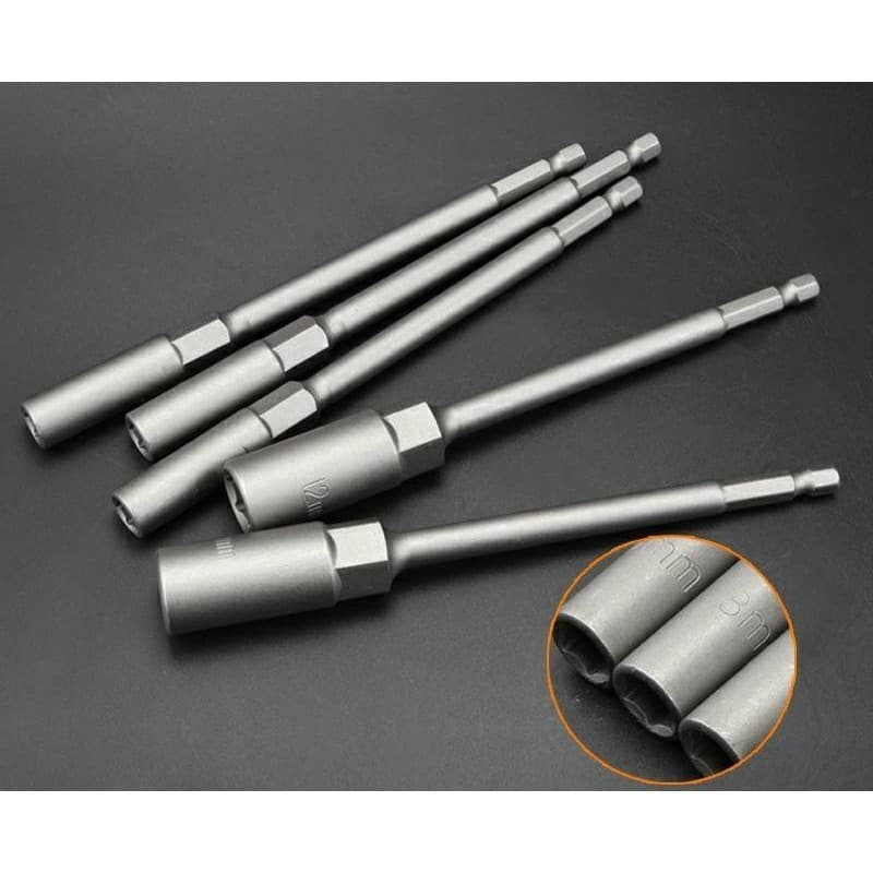 8-14 มม.ยาวไฟฟ้าเจาะ SOCKET HEAD Bolt NUT DRIVER Bit Impact เจาะ Bits อะแดปเตอร์ซ็อกเก็ตประแจ EXTENSION Bar 150 มม. รูปที่ 8
