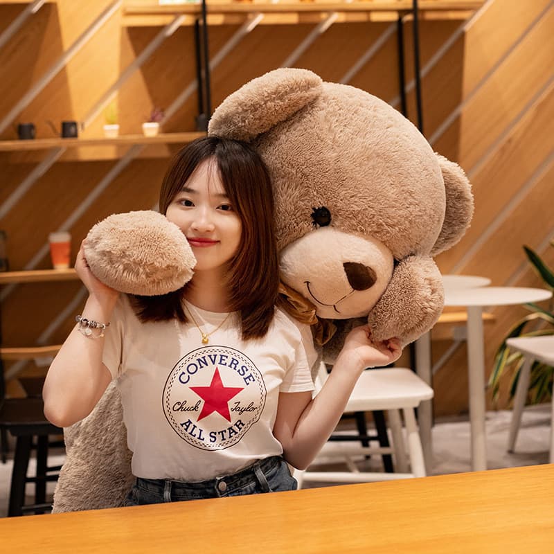 ตุ๊กตาหมี ตุ๊กตา ตุ๊กตายักษ์ 90/120/140/160CM ใยสังเคราะห์ PP ตุ๊กตาตัวใหญ่เท่าคน รูปที่ 7