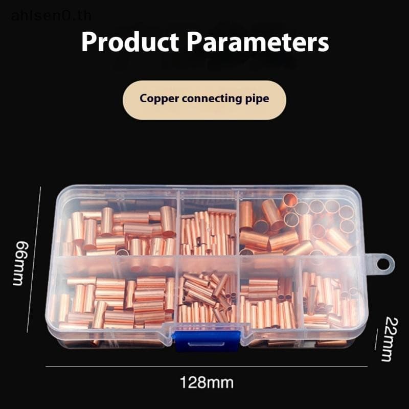 Ahlsen0 125/250/414/578 ชิ้น Non ฉนวนไฟฟ้า Butt Terminal Assortment ชุดลวด Ferrules ชุด 7 ขนาดทองแดง Crimp Connector th รูปที่ 5