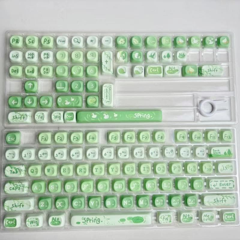 น่ารัก Kawayii Thai Keycap MOA โปรไฟล์ PBT DYE-SUB คีย์บอร์ดคีย์สําหรับ MX การปรับแต่ง DIY 66/68/75/84/96/108 รูปที่ 3