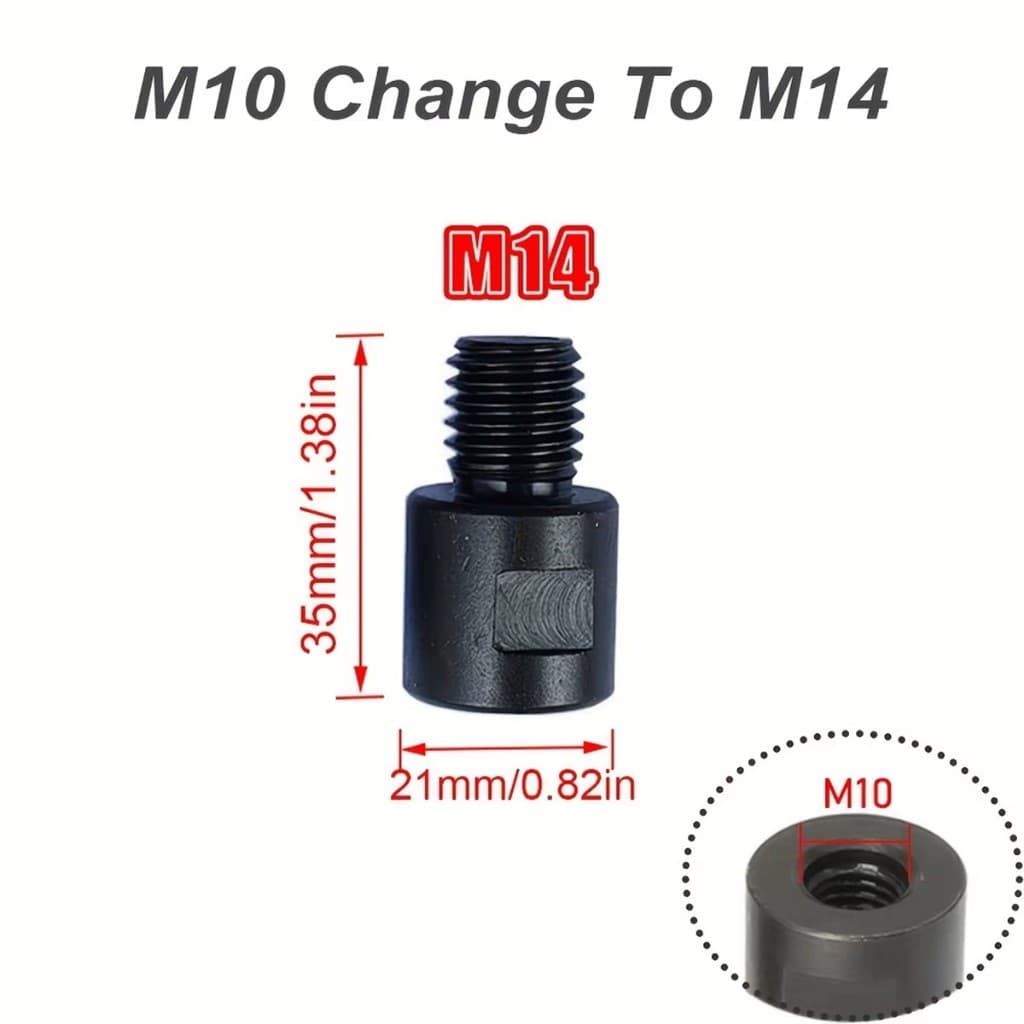 อะแดปเตอร์แปลงมุมเครื่องเจียรโลหะ M14 to M10 และ M10 to M14 ตัวแปลงเครื่องเจียร รูปที่ 9