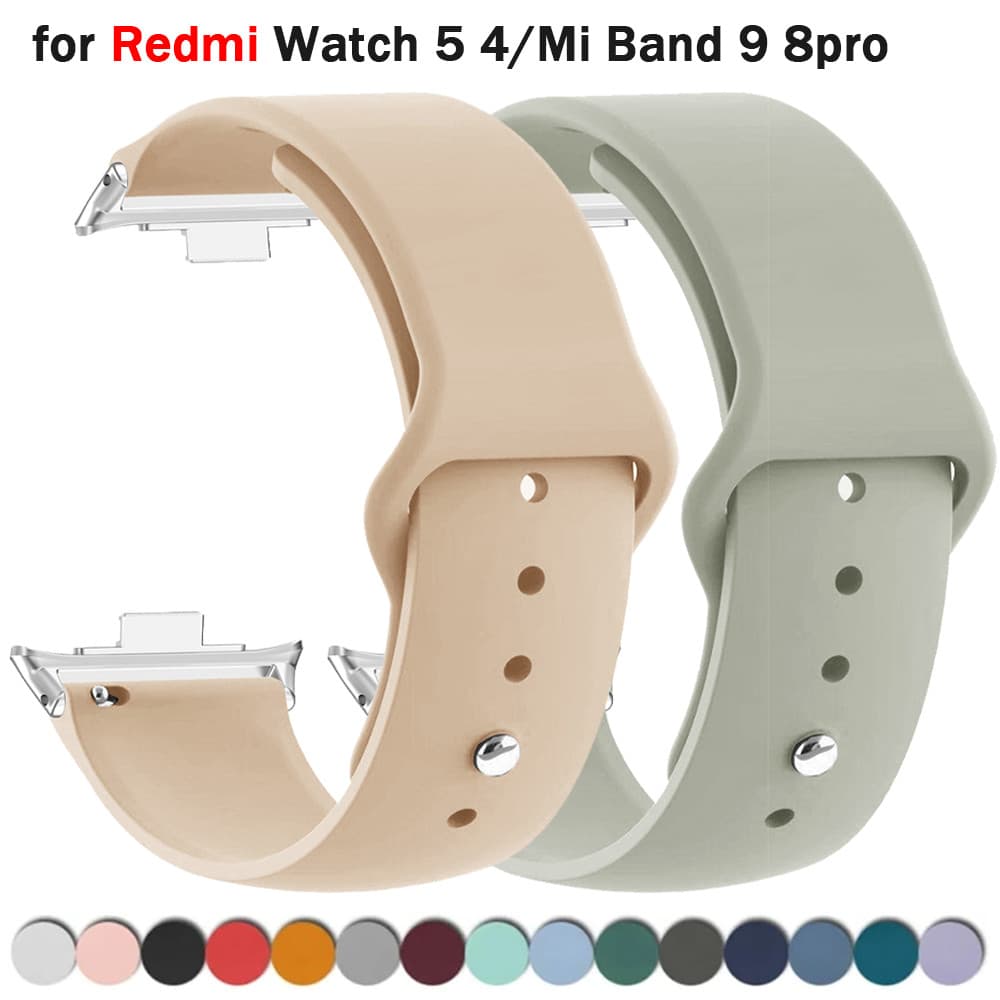 สายซิลิโคนสําหรับ Redmi Watch 6/5/4 สายกีฬาเปลี่ยนสร้อยข้อมือ correa สําหรับ Xiaomi Mi Band 9pro 8pro อุปกรณ์เสริม รูปที่ 1