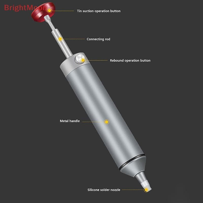 BrightMoon Solder Sucker Clog Desoldering ปั๊มสําหรับ Solder ถอดเปลี่ยนความร้อน Resistan ซิลิโคนดูดหัวฉีด รูปที่ 5
